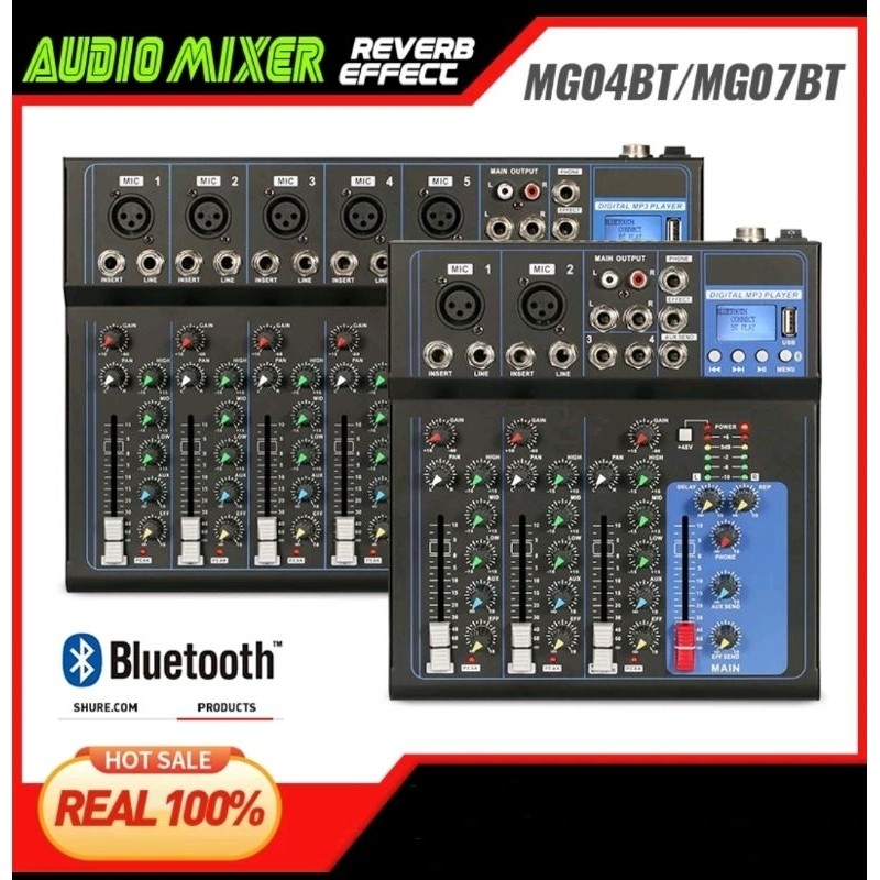 Mixer Audio Profesional MG04BT MG07BT 4/7 Channel  Bluetooth