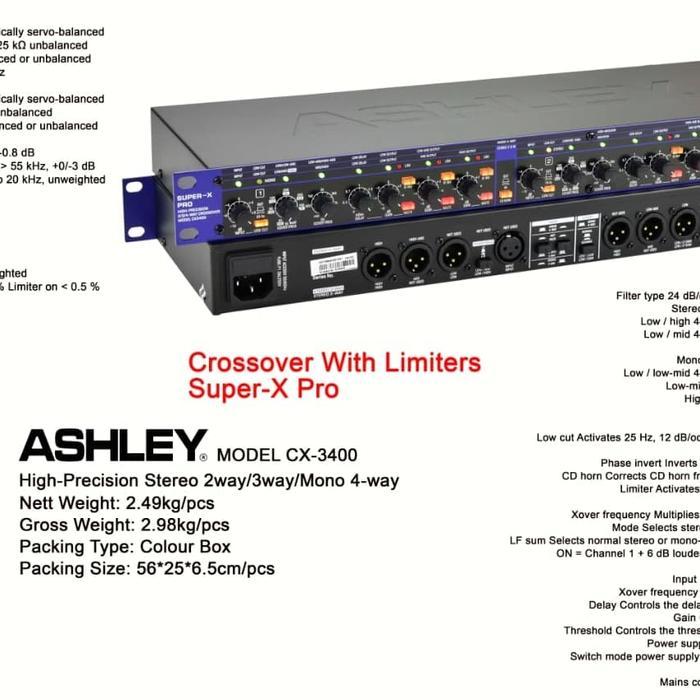 Crosover+ Limiter Ashley CX3400