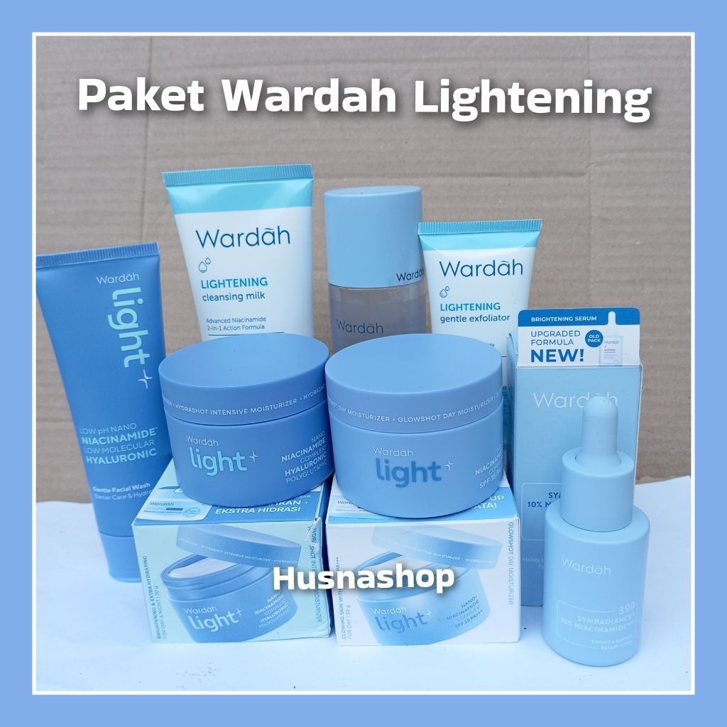 Paket Wardah Lightening Lengkap  / 1 Paket Lengkap Komplit Sepaket Murah Untuk Kulit Normal dan Keri