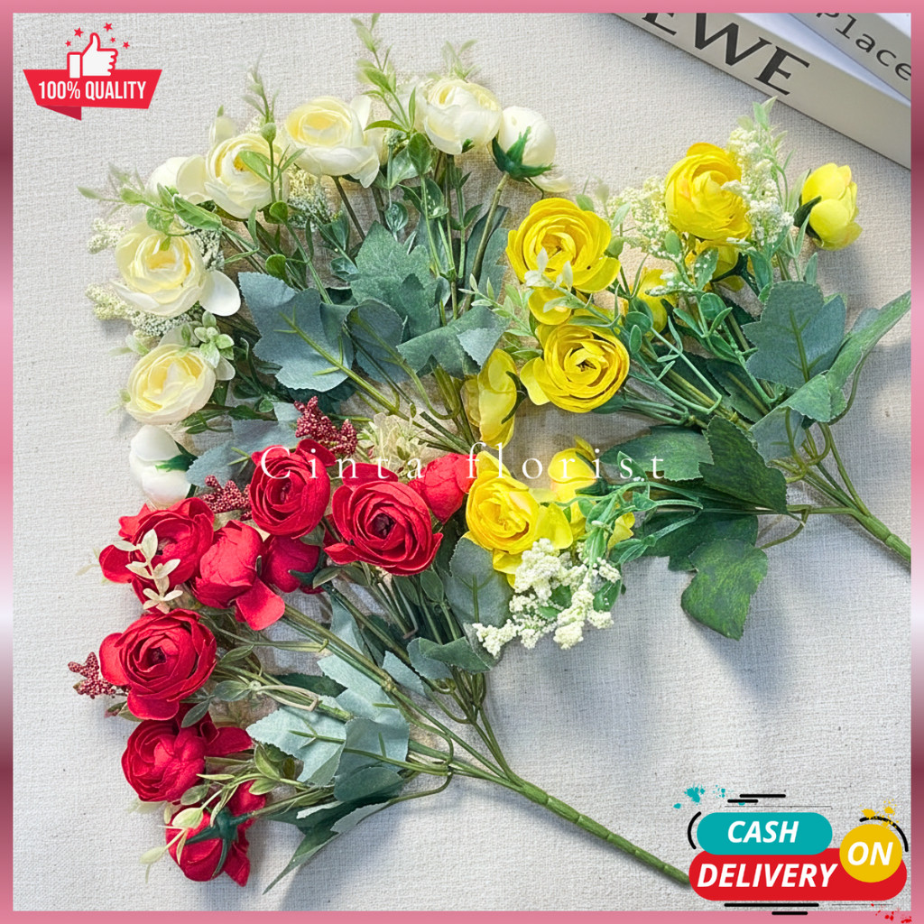 BUNGA PEONY MINI PREMIUM/BUNGA PEONY /BUNGA PEONY MINI ARTIFICIAL DEKORASI (KN-62)