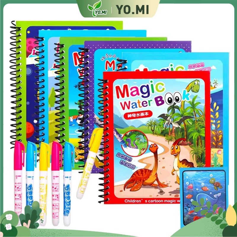 Buku Lukis Air Ajaib Buku Mewarnai Bisa Digunakan Ulang Pensil Air Ajaib Buku Belajar Lukis Mewarnai