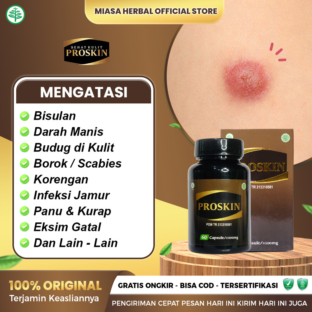 Obat Bisul Bernanah - Obat Darah Manis Prurigo Gatal - Proskin Kapsul