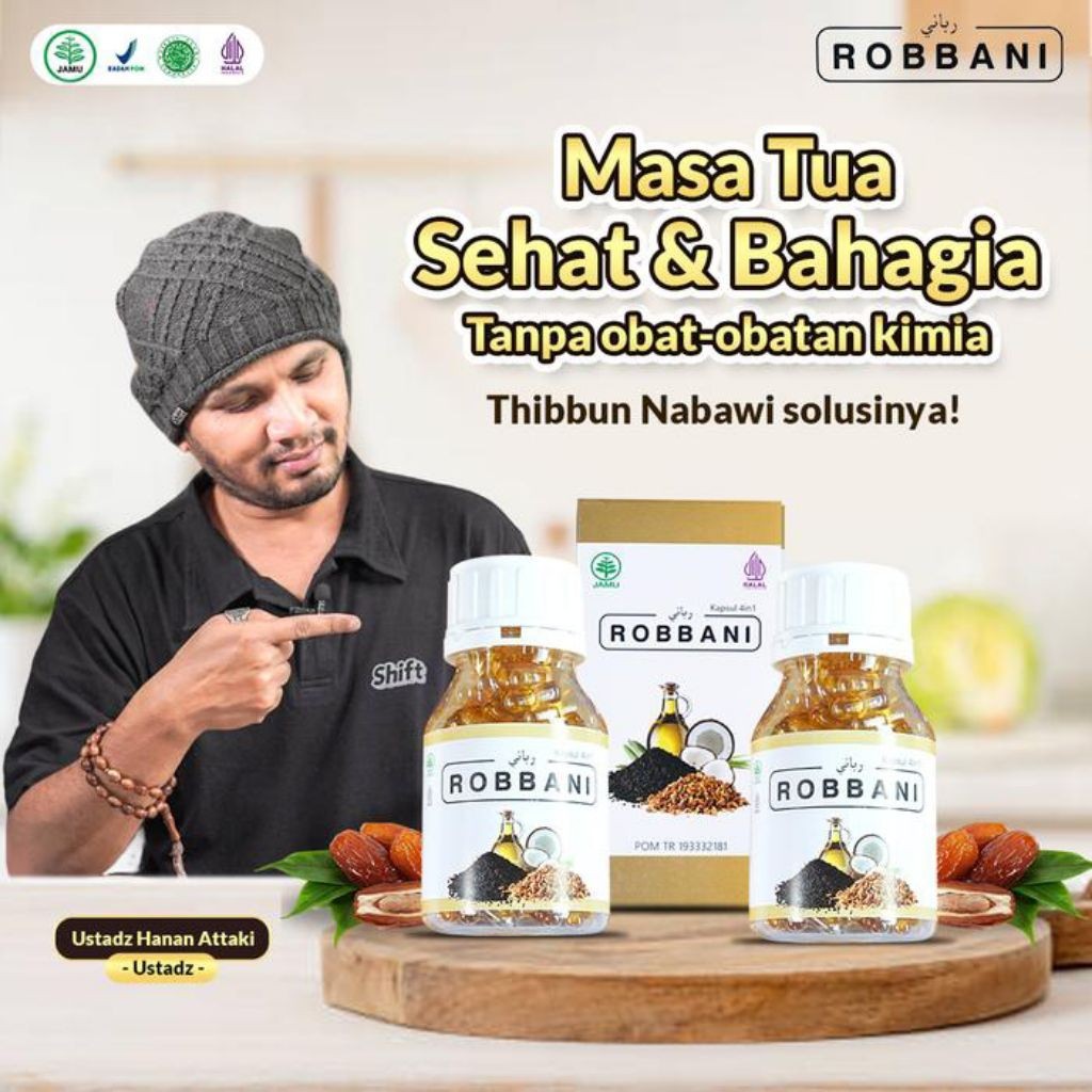 Robbani - isi 200 kapsul Bpom Original - Beli 1 Botol Robbani