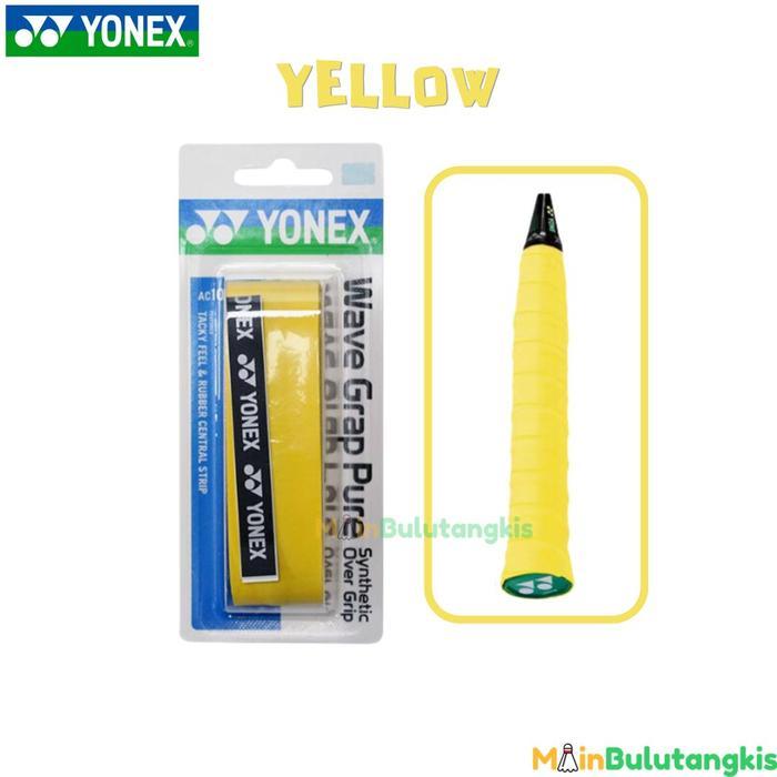 ASD  Grip Raket Badminton Yonex AC 108 WEX Wave Grap Pure Original - KUNING