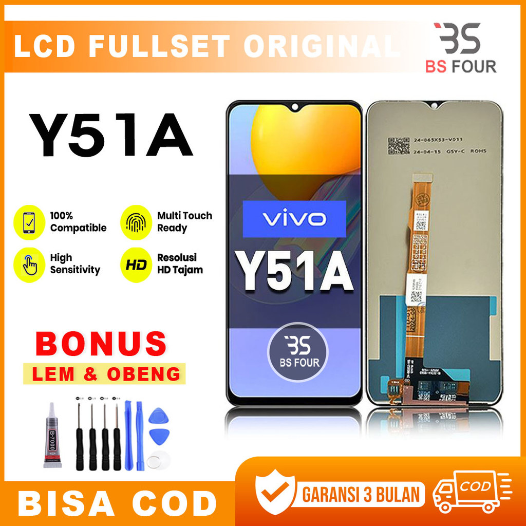 LCD VIVO Y51A Original Touchscreen Fullset ori asli COD
