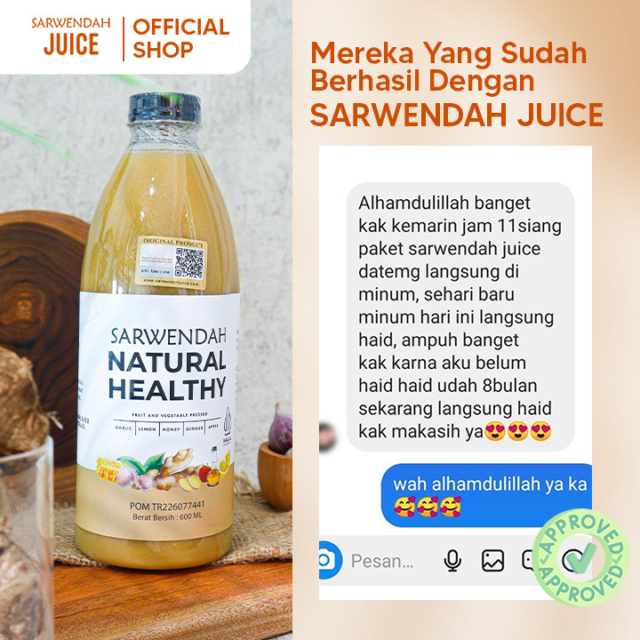 TERLARIS Sarwendah Juice (Juice 350/600ml) Sarwendah Juice Bawang Putih Tunggal 1 Botol 350/600ml
