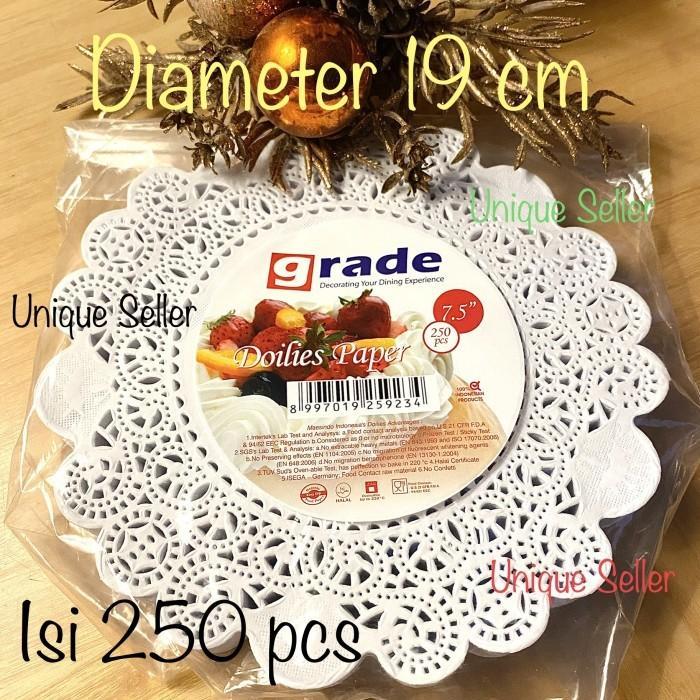 [isi250] Doilies paper 7.5 7,5 / Doyleys paper / Kertas Alas Renda 7,5