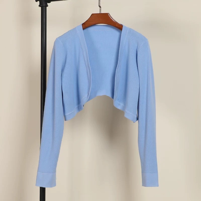 baju cardigan biru wanita crop lucu premium polos basic outer cardigan coquette kekinian tipis cardi