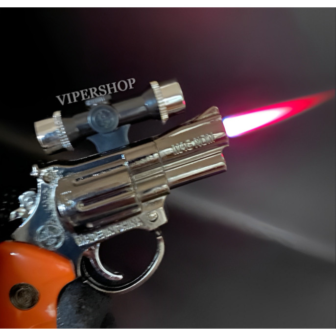 Korek Api Gas Model Pistol Plus Laser Senter Multifungsi Mancis Unik