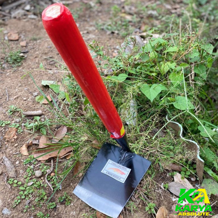 Pacul Taman Mini Bahan Baja Sepuhan - Cangkul Kecil Pembersih Rumput & Tanaman