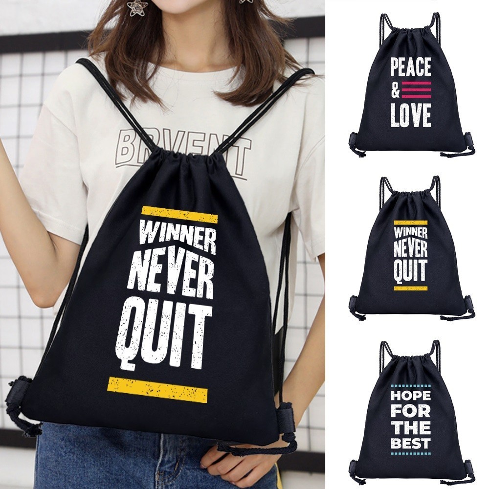 RANSEL SERUT WANITA HOME - Sekolah Olahraga Stringbag Tas Serut Unisex