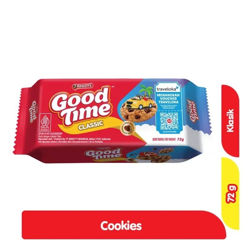 GOOD TIME Biscuit cookies 72gr Double choco All Varian Coklat Kopi Classic rainbow coffe milky vanil
