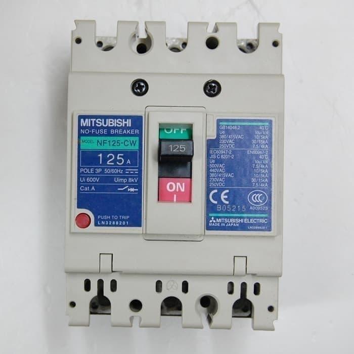 MCCB NFB breaker Mitsubishi NF-125CW NF125CW NF125-CW
