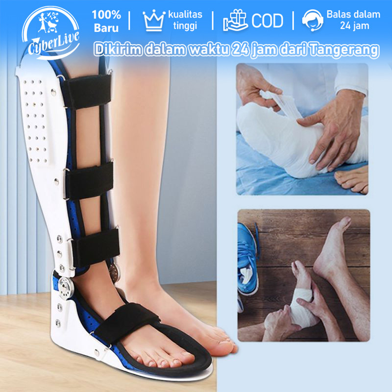 AFO Brace Ankle Foot Orthosis Adjustable Ankle Support Penyangga Sepatu Patah Tulang Kaki Boots Frak