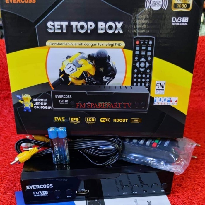 STB Digital Receiver SET TOP BOX EVERCOSS SNI GARANSI RESMI 1 TAHUN