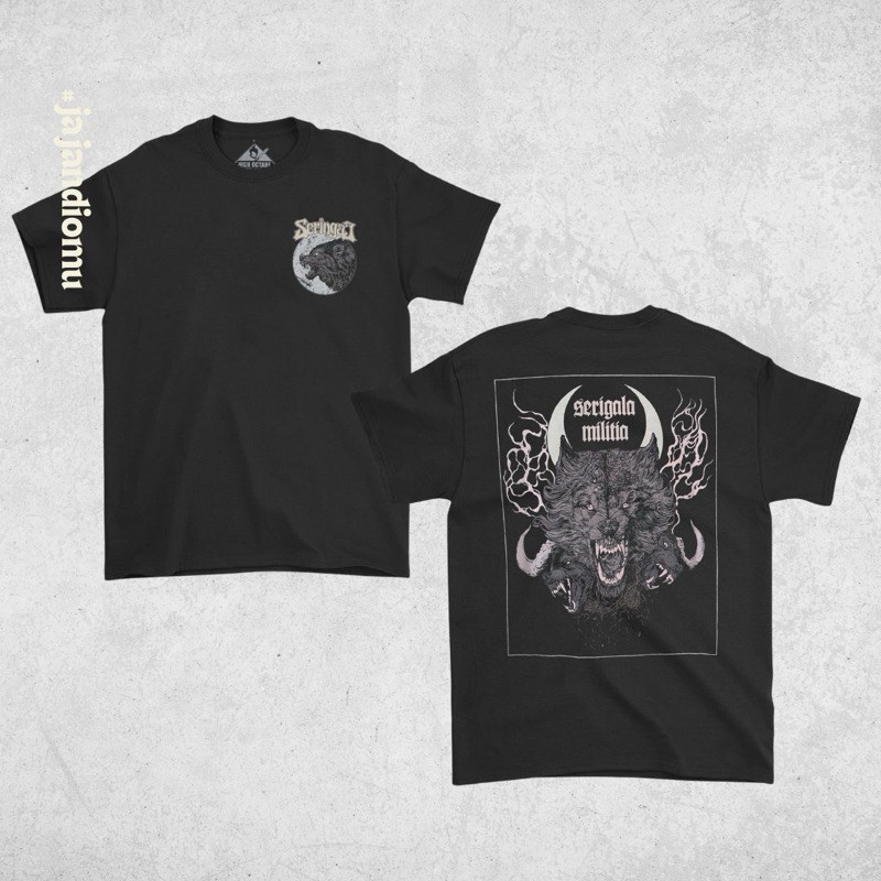 (HOT)  Ts Seringai - Wolf Cult, Ukuran S-XL, Resmi Berlisensi