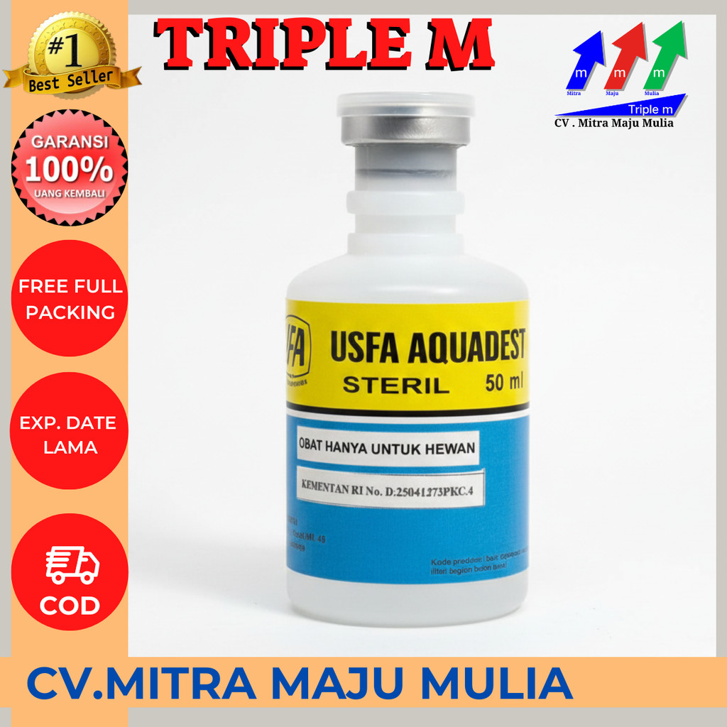 USFA AQUADEST 50ml - Aquades Air Streril