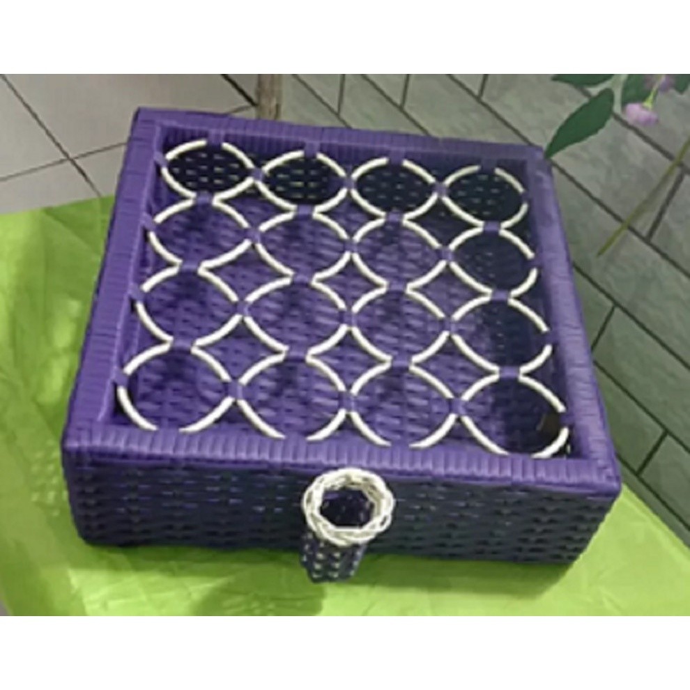 16 cup Tempat Aqua gelas bahan rotan plastik keranjang aqua gelas Tempat air minum wadah air plastik