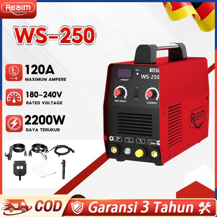 Las Argon Tig 250 Reaim TIG&MMA 2IN1 Ws-250 mesin las Inverter Argon Spot Welding mesin las Listrik 