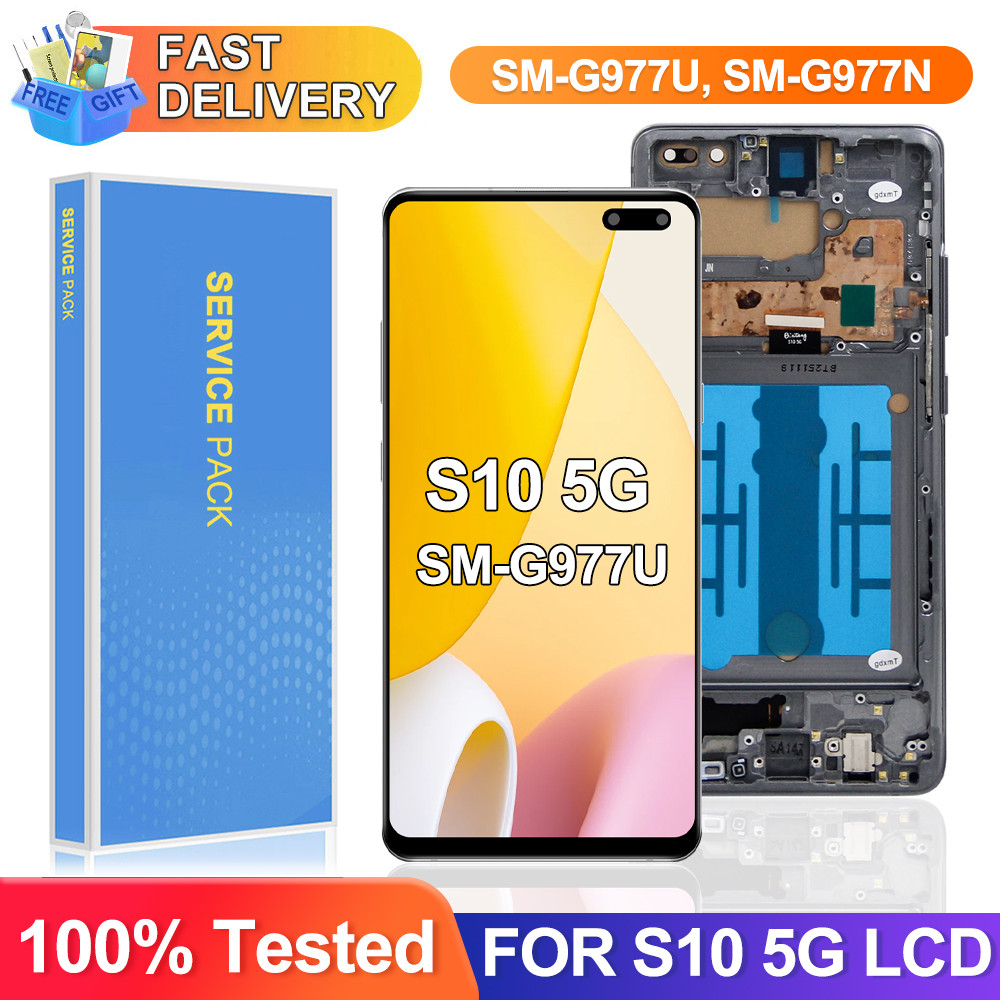 100% Tested For Samsung S10 5G LCD splay Tou Screen gitizer Assembly For Samsung S10 5G G977B G977U 