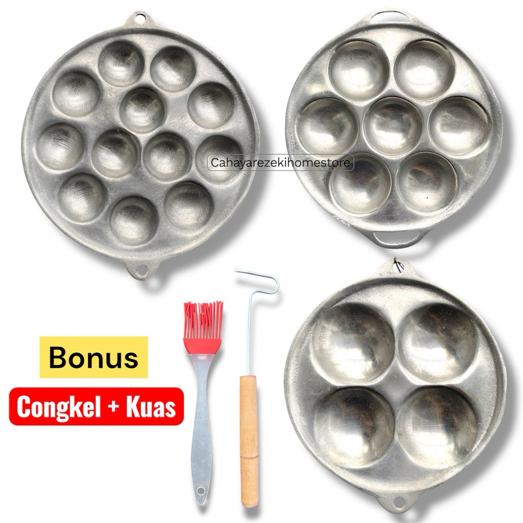 Cetakan Baklor Lubang 12 7 4 Wajan Cetakan Takoyaki Telur Congkel Puyuh / Kue Cubit / Cilor Maklor /
