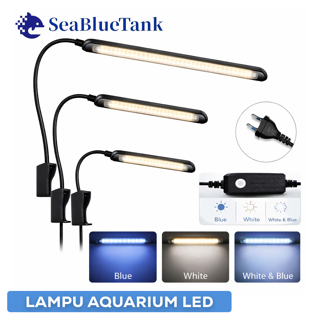 seabluetank lampu aquarium mini PJ80/ LED aquarium / lampu aquarium jepit