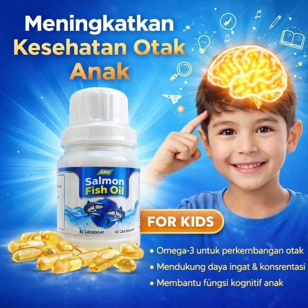 Suplemen Meningkatkan Kesehatan Otak Anak Daya Ingat Konsentrasi Fungsi Kognitif Vitamin Minyak Ikan