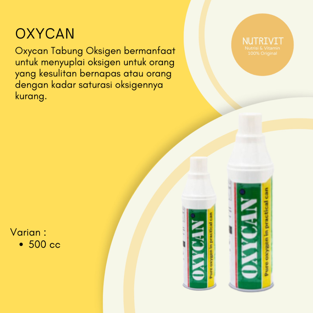 Oxycan Regular Hijau / Oksigen / Sesak Nafas / Asma / Gangguan Pernafasan / Alat Bantu Kesehatan
