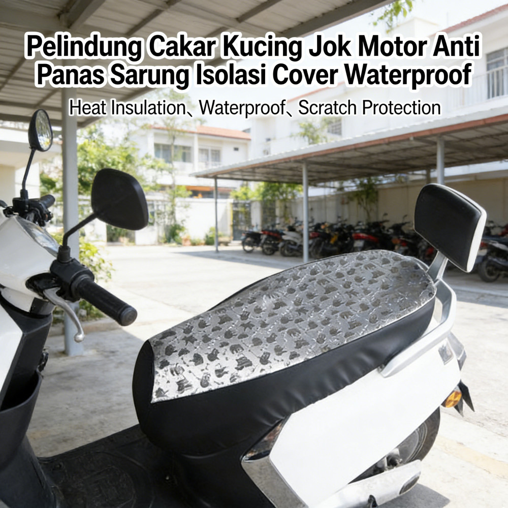 Sarung Jok Motor Isolasi Panas Cover Jok Motor Pelindung Anti Cakar Kucing Jok Motor Waterproof