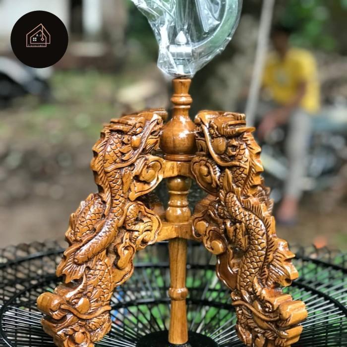 sangkar burung murai batu ukiran naga kayu jati perhutani