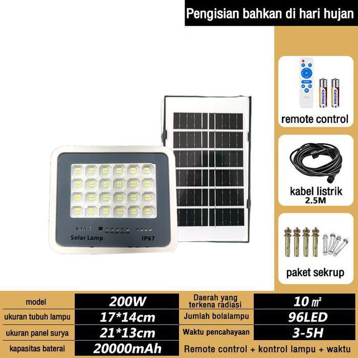 solar lampu  2000W Lampu tenaga matahari  Lampu led surya Solar cell Lampu outdoor Super terang  Lam