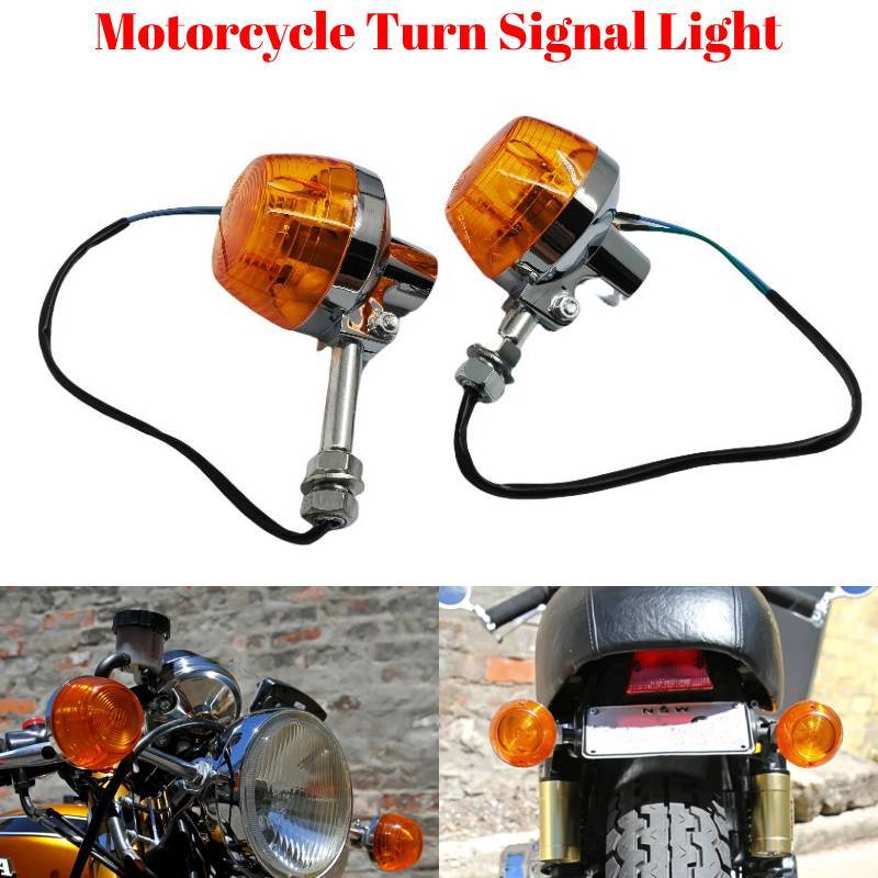Lampu Sein Motor Warna Amber 12V Lampu Indikator Sein Untuk Honda C70 CT70 CT90 XL100 CB350 CM400 CB