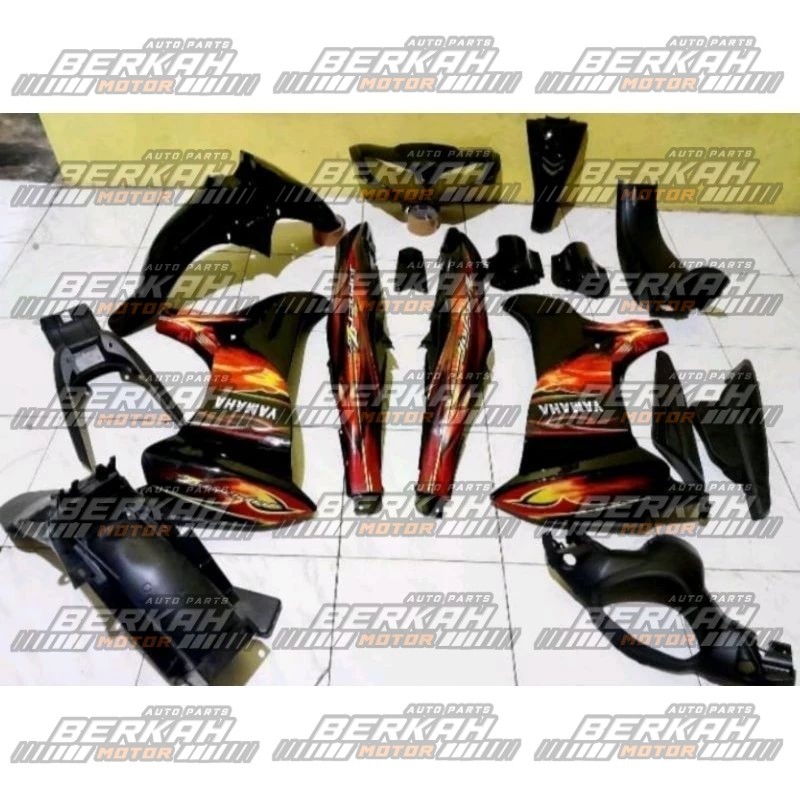 PROMO, cover bodi Jupiter Burhan full set bodi motor Jupiter z new Burhan 2008 full hitam