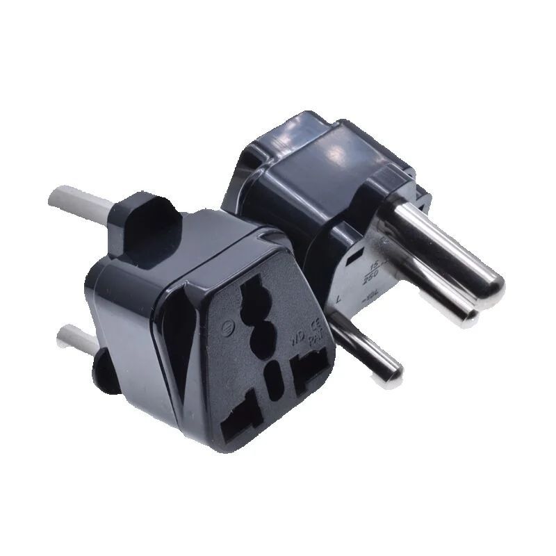 1PCS Universal ce copper Kr eu uk us to South African plug Adapter Ina UAE Travel Adaptor Plug 15A 2
