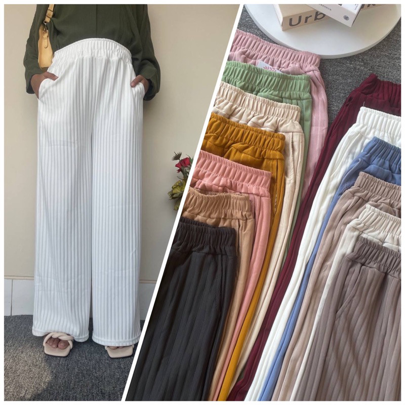 Lavina – Kulot Hornet Knit Jumbo Celana Wanita | Hornet Pants Rajut Tebal Terbaru Big Size