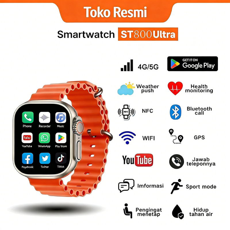 ( Urban Style ) smartwatch Ultra 4GB RAM+128GB ROM Smart Watch  For Android IOS Store GPS Lady's wat
