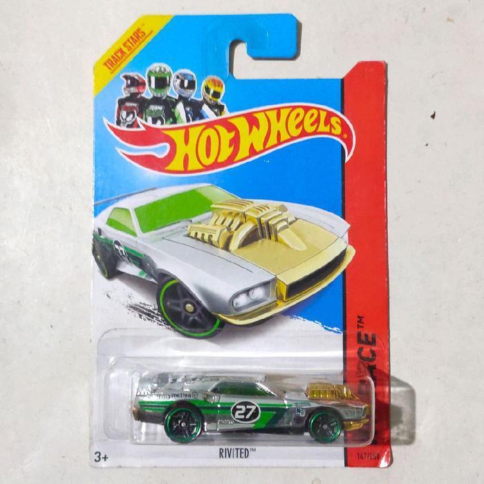 Mainan Hot Wheels Rivited chrome 2013 HW Racing Super Chrome