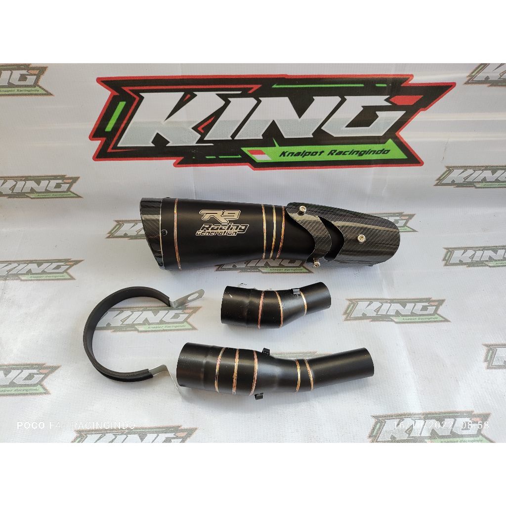 knalpot racing slip on r9 h2 ss negro ninja 250 cbr facelift cbr 250 rr ninja mono dll
