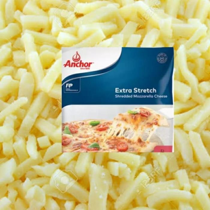 shredded mozzarella cheese anchor 500 gr. keju parut - Merk ANCHOR