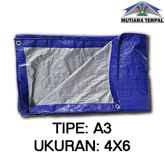 Terpal A3 Biru Silver Ukuran 4x6