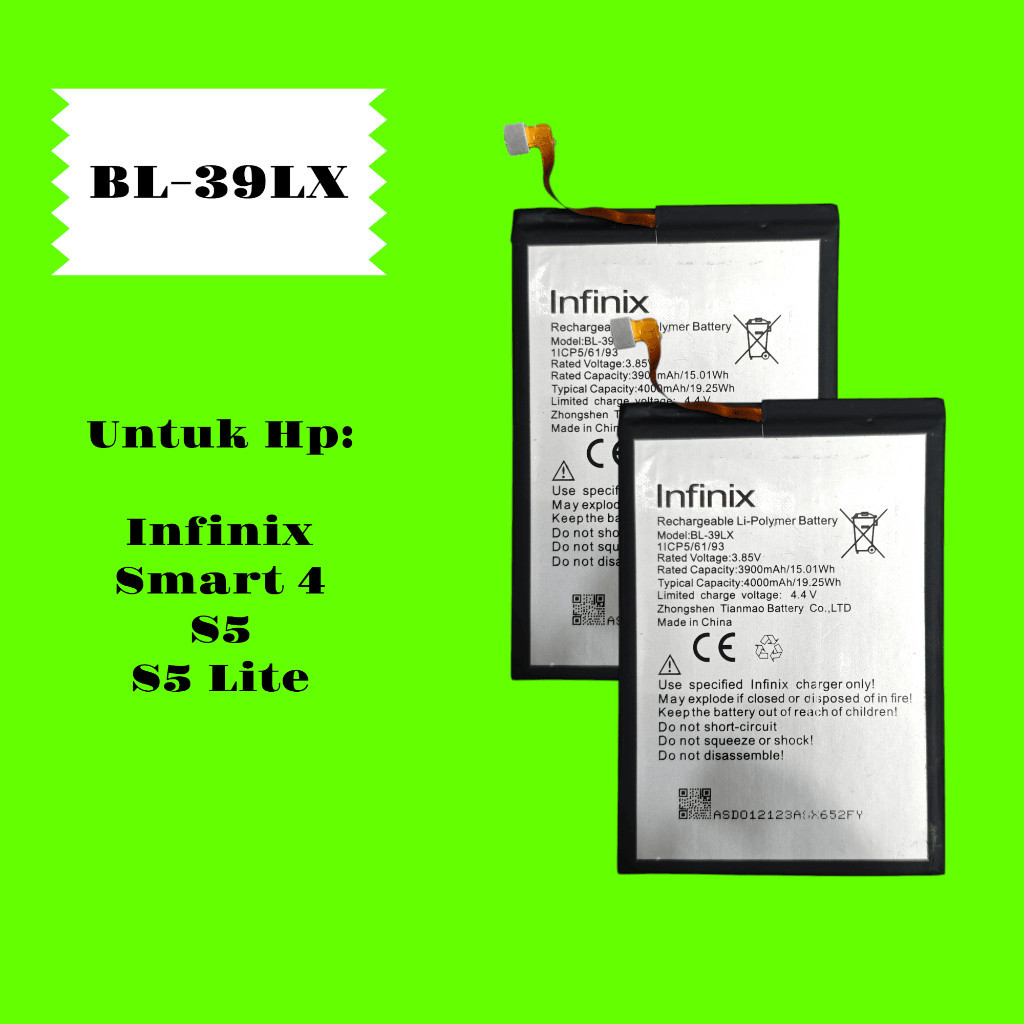 Baterai Infinix SMART 4 Infinix S5 Infinix S5 LITE  Battery HP Infinix Original BL-39LX