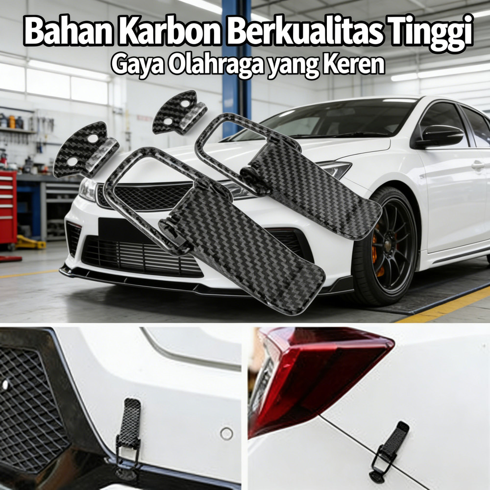 Bumper Mobil Klip Bumper Motor Body Aksesoris Set 2PCS Baut Racing Carbon Klip Bumper Universal Klip