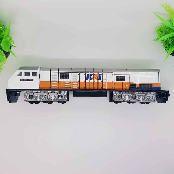 MINIATUR LOKOMOTIF CC 203 PUTIH ORANYE