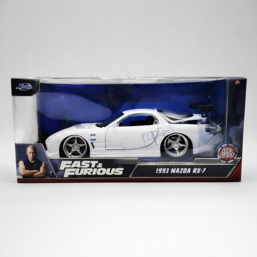 Jada Fast & Furious Mazda RX-7 HKS Livery Original - Diecast Mobil Han Tokyo Drift - Miniatur Mazda 