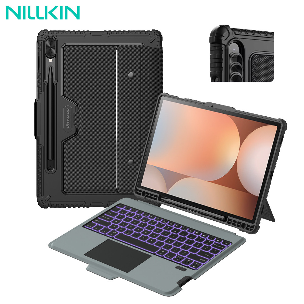 Magic Keyboard For Samsung Galaxy Tab S10 FE+ Case Nillkin Backlight Bluetooth Keyboard Cover For Sa