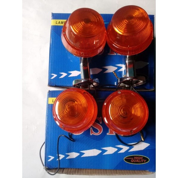 (Juy-kay) Reteng Sein Honda C70 Depan Belakang Sepasang Ori