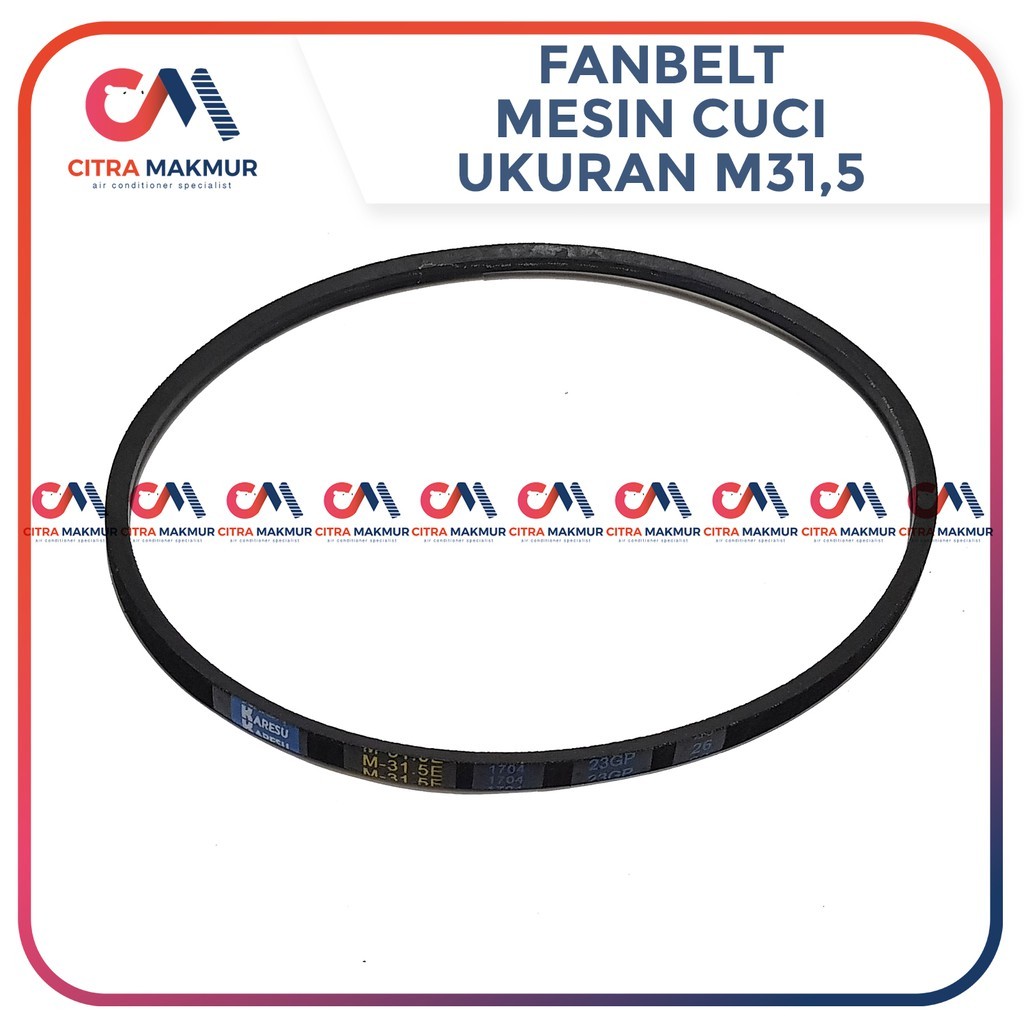 Vanbelt M31.5 Mesin Cuci Sanyo Akari V Van Fan Belt Panbel Fanbelt Vbelt Pan M 31.5