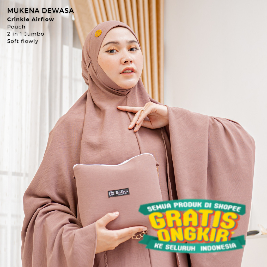 MUKENA MENUTUP DAGU MUKENA SYARI MUKENA DEWASA CRINKLE MUKENA DAGU MLAYSIA/ moment