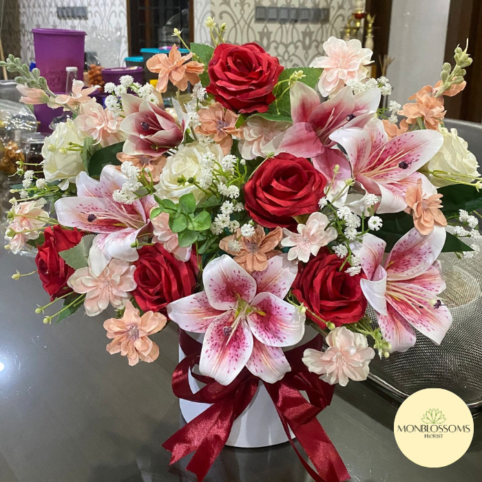 Monblossoms | Bloombox Mix Artificial Flowers | Buket Bunga | Bouquet Bunga | Buket Bunga Artificial