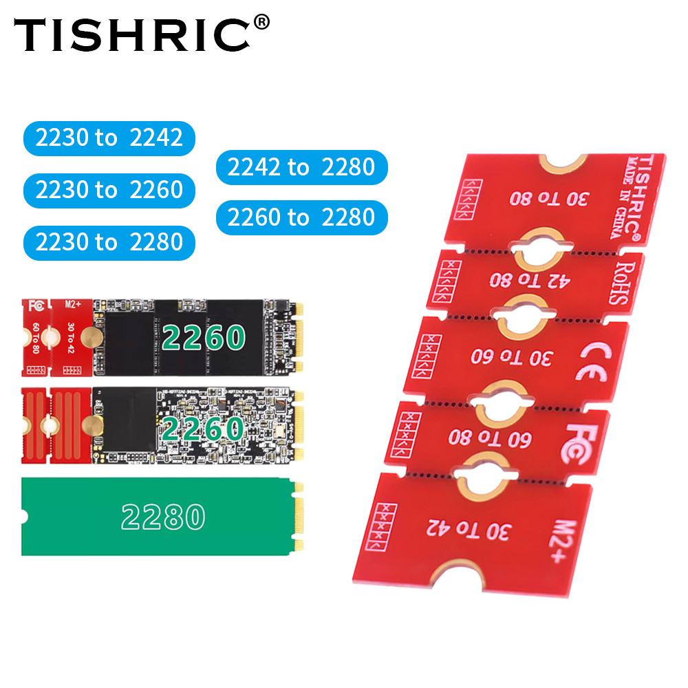 TISHRIC  M.2 SSD Extension Adapter M2 Solid-state Drive  2230 2242 2260 to 2280 Extension Bracket Ca